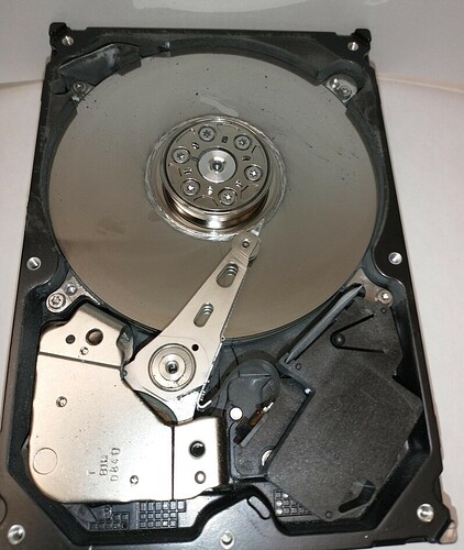 Internal components of a hard disk drive