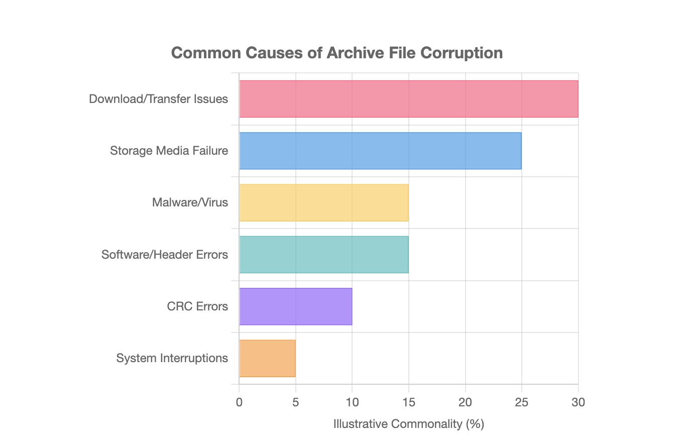 Distribution Map of the Causes of Compressed File Corruption