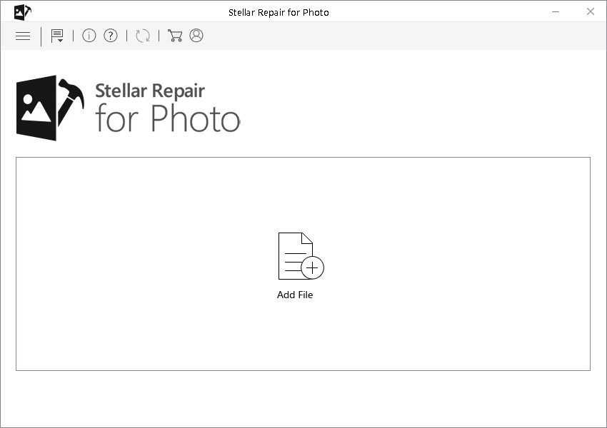 The user interface of Stellar Repair for Photo software, showing the 