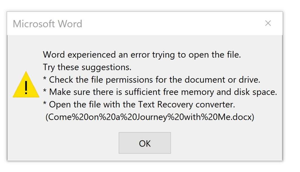 File corruption error
